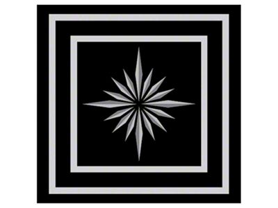1968-1969 Camaro Seat Belt Buckle Emblem; Standard Interior; Black; Starburst; Pair
