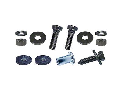 1967 Camaro Traction Bar Installation Hardware Kit; Radius Rod, Rear Axle Housing; to Floor; 12-Piece Set