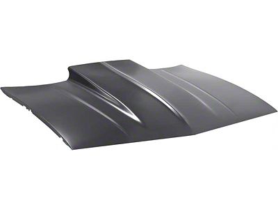 1982-1992 Camaro Cowl Induction Hood; 4-Inch Rise; with Center Ridge; Stamped Steel