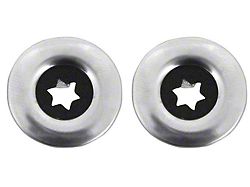 1973-1986 Camaro Door Lock Knob Ferrules; Wide; Pair