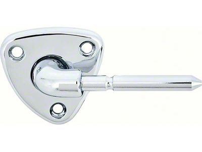 1970-1981 Camaro Sun Visor Support Bracket; Chrome; with Hardware