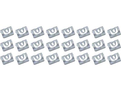 1976-1981 Camaro Molding Clip Set; For Windshield or Rear Window Molding; Steel; Set of 24
