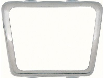 1967-1968 Camaro Park Brake Pedal Trim Plate; Stainless Trim