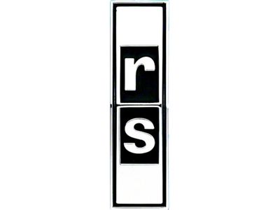 1967-1968 Camaro Camaro RS Front Grill Emblem; with Backing Plate and Hardware