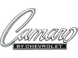 1968-1969 Camaro Camaro By Chevrolet Header & Trunk Lid Emblem; Each