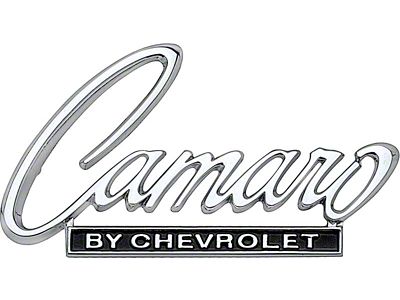 1968-1969 Camaro Camaro By Chevrolet Header & Trunk Lid Emblem; Each