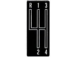 Console Shift Plate Emblem; with 4 Speed; Manual Trans (68-69 Camaro)