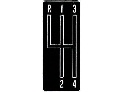1968-1969 Camaro Console Shift Plate Emblem; with 4 Speed; Manual Trans