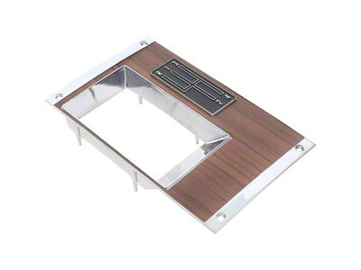1968 Camaro Console Shift Plate; Manual Trans; with 4 Speed Emblem Pattern; Assembled