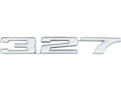 1968 Camaro 327 Front Fender Emblem; Drivers Side