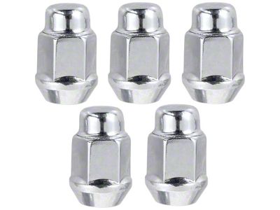 1967-1981 Camaro 7/16-Inch-20 Acorn Lug Nut Set; 5 Pieces; Chrome