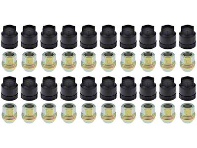 1982-1992 Camaro GTA Wheel Lug Nut and Cap Set; 40 Piece Set