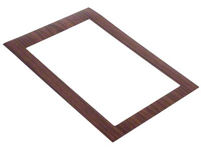 1968 Camaro Console Shift Plate Walnut Woodgrain Insert; Automatic Transmission