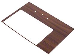 1968 Camaro Console Shift Plate Insert; Walnut; Manual Transmission
