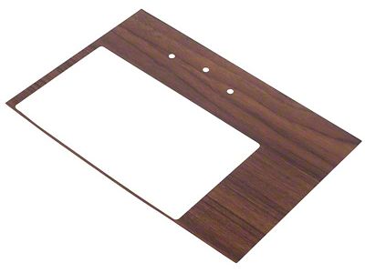 1968 Camaro Console Shift Plate Insert; Walnut; Manual Transmission