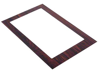 1969 Camaro Console Shift Plate Insert; Cherrywood; Automatic Trans