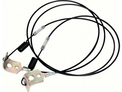1967-1969 Camaro Convertible Top Side Tension Cables; Pair; OER