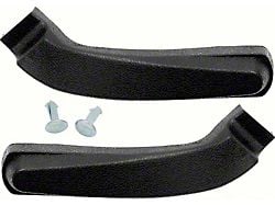 1967-1970 Camaro Bucket Seat Side Bracket Covers; Black; Pair