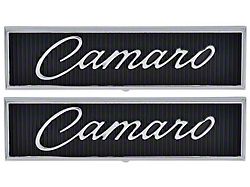 Door Panel Emblem; with Script Lettering; Pair; GM Licensed (68-69 Camaro)