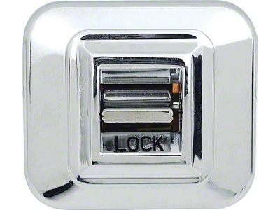 1968-1970 Camaro Power Door Lock Switch; Single Button; Chrome