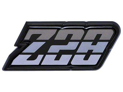 1980-1981 Camaro Z/28 Fuel Door Emblem; Silver; with Hardware; GM Licensed