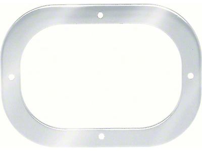1969 Camaro Gearshift Boot Retainer Plate; Chrome; for Hurst or 4 Speed Manual Trans
