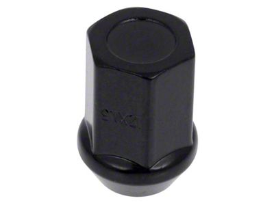 1982-1987 Camaro M12-1.50 Lug Nut Flat Top Capped - 19mm Hex Head, 32.5mm Length - Black