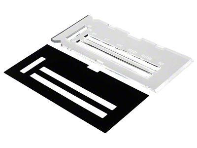 1973 Camaro Heater Control Lens; with Air Conditioning; with Black Backing Paper