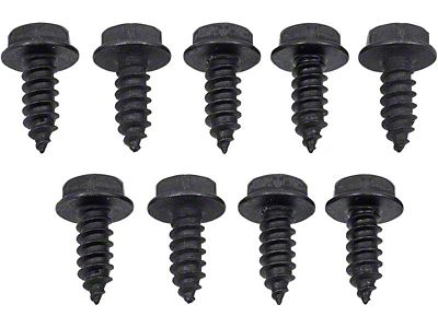 1967-1972 Camaro Heater Delete Plate Mounting Screw Set; 9 Piece Set