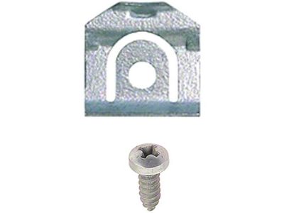 1970-1971 Camaro Molding Clip with Screw; Front Windshield, Rear Window Glass