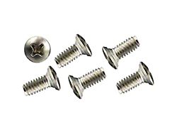 1967-1981 Camaro Door Latch Mechanism Screw Kit, 1/4-20 X 5/8-Inch Phillips Oval Head, Stainless Steel, 6 Piece Set