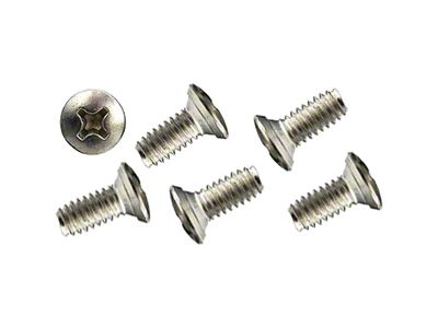 1967-1981 Camaro Door Latch Mechanism Screw Kit, 1/4-20 X 5/8-Inch Phillips Oval Head, Stainless Steel, 6 Piece Set