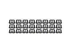 1967-1981 Camaro Molding Clip Set; Front or Rear Window; Steel; Set of 24