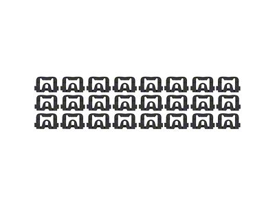 1967-1981 Camaro Molding Clip Set; Front or Rear Window; Steel; Set of 24