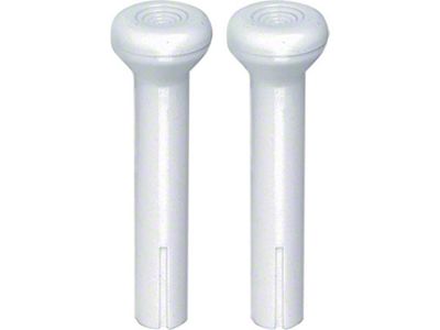 1968-1981 Camaro Door Lock Knobs; Standard Interior; Smooth Design; Off White; Pair