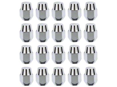 1967-1981 Camaro 7/16-Inch-20 Early Design High Crown Chrome Acorn Style Lug Nut; Set of 20