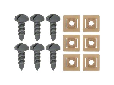 1982-1992 Camaro Rear Hatch Screw And Nut Set; Gray