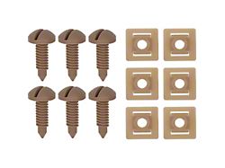 Rear Hatch Screw And Nut Set; Light Saddle Tan (82-92 Camaro)