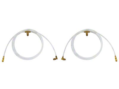 1967-1969 Camaro Convertible Top Hydraulic Hose Set; with Power Top; White Hose; Pair