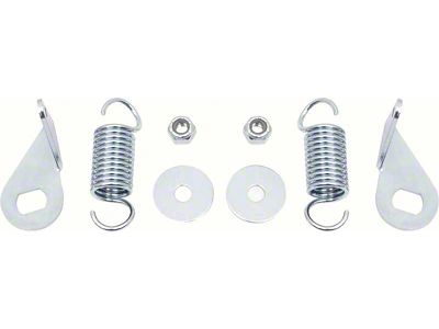 1968 Camaro RS Headlamp Bell Crank Spring and Bracket Set; 8 Piece Set