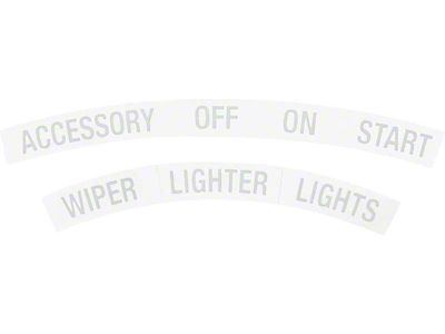1967 Camaro 4-Piece Dash Bezel Sticker Set