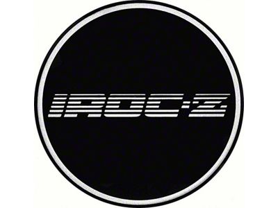 1985-1992 Camaro Wheel Center Cap Decal; Silver IROC-Z Logo; 2 1/2-Inch Diameter