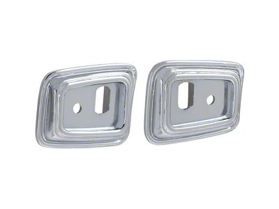1968-1969 Camaro Door Grab Handle Bezels; with Deluxe Interior; Molded Door Panels