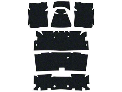 1970-1981 Camaro Carpet Underlay Sound Deadener; 7 Piece Set
