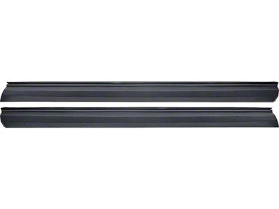 1982-1992 Camaro Upper Door Panel Rails; with Horizontal Windowfelt; Pair