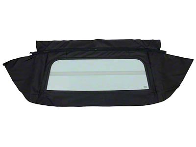1967-1969 Camaro Convertible Glass Window Assembly; Hinged Folding-Style; Vinyl; Black