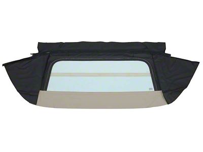 1967-1969 Camaro Convertible Glass Window Assembly; Hinged Folding-Style; Vinyl; Beige