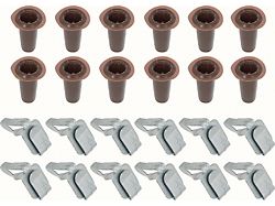 1967-1981 Camaro Door Panel Clip and Plug Set; 24 Piece Set