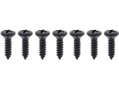 1967-1968 Camaro Dash Carrier Screw Set; 7 Piece Set