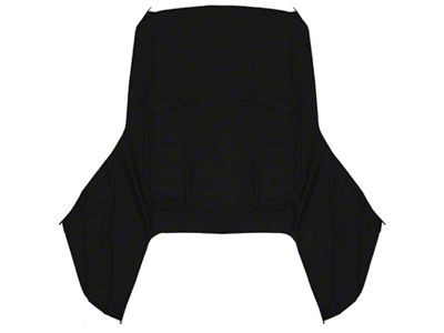 1967-1969 Camaro Convertible Top Only For Plastic Window; Canvas; Black
